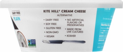 Kite Hill Dairy Free Plain Almond Milk Cream Cheese Style Spread Perspective: right