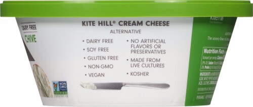 Kite Hill Almond Milk Chive Cream Cheese Style Spread Perspective: right