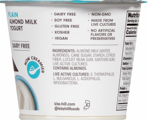 Kite Hill Plain Almond Milk Yogurt Perspective: right