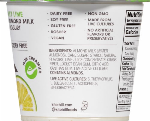 Kite Hill Key Lime Almond Milk Yogurt Perspective: right