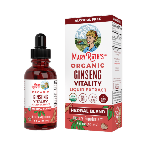 Maryruth's® Organic Ginseng Vitality Herbal Blend Perspective: right