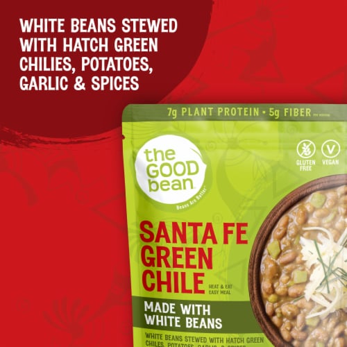 The Good Bean Heat and Eat Santa Fe Green Chili 10 oz Pouch Perspective: right