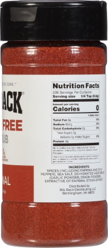 Rib Rack® Original Sugar Free BBQ Rub Perspective: right