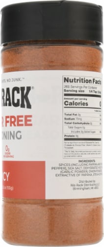 Rib Rack® Spicy Sugar Free Seasoning Perspective: right