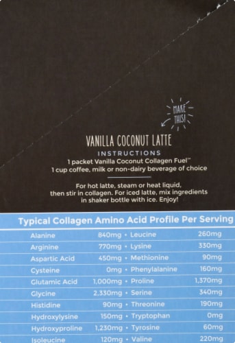Primal Kitchen Collagen Fuel Vanilla Coconut Collagen Peptide Drink Mix 12 Count Perspective: right