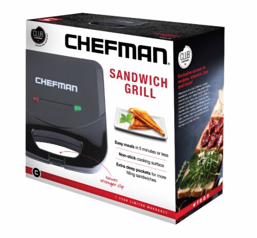 Chefman Electric Sandwich Maker Machine - Black Perspective: right