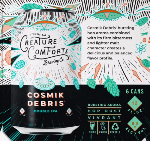 Creature Comforts Brewing Co Cosmik Debris Double IPA Perspective: right