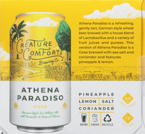 Creature Comforts Brewing Co® Athena Paradiso Pineapple & Lemon Gose Perspective: right