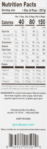 GoodPop® Watermelon Agave Frozen Pops Perspective: right