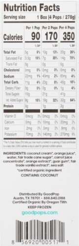 GoodPop® Orange N' Cream Organic Frozen Pops Perspective: right