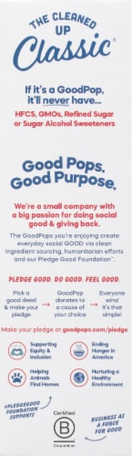 Goodpop® No Sugar Added Cherry n' Lemonade Red White & Blue Frozen Dessert Pops Perspective: right