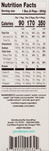 Goodpop Organic Dairy Free Chocolate Fudge Frozen Dessert Pops Perspective: right
