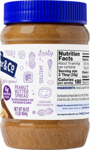 Peanut Butter & Co® 100% Natural Peanut Butter Blended with Cinnamon Perspective: right