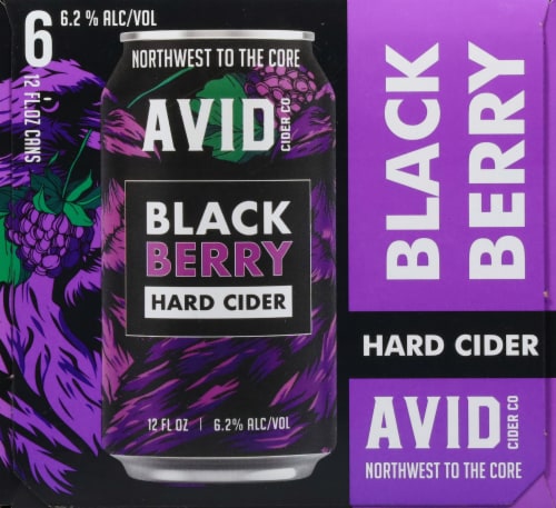 Avid Cider Co. Blackberry Hard Cider Perspective: right