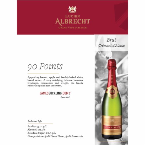 Lucien Albrecht Brut Sparkling France Wine Perspective: right