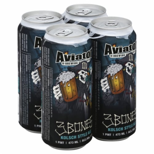 Aviator Brewing Company 3 Bone Kolsch Style Ale Perspective: right