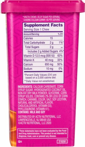 Viactiv® Calcium Plus D Soft Caramel Chews Perspective: right