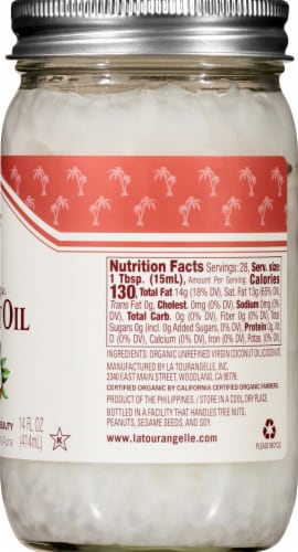 La Tourangelle Organic Virgin Coconut Oil Perspective: right