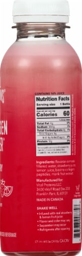 Vital Proteins  Collagen Strawberry Lemon Flavored Bottled Water Perspective: right