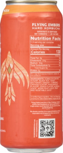 Flying Embers Hard Kombucha Single Can Perspective: right