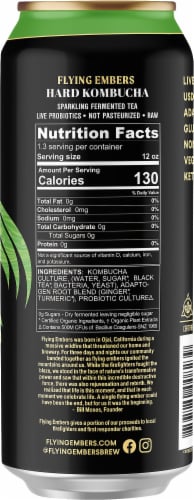 Flying Embers Ginger & Oak Organic Hard Kombucha Single Can Perspective: right