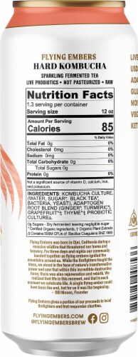 Flying Embers Grapefruit Thyme Hard Kombucha Single Can Perspective: right
