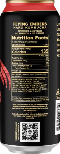 Flying Embers Black Cherry with a Twist of Lime Hard Kombucha Single Can Perspective: right