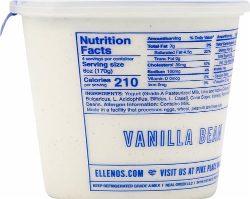 Ellenos Vanilla Bean Real Greek Yogurt Perspective: right