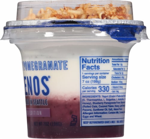 Ellenos® Blueberry Pomegranate Limited Edition Greek Yogurt Perspective: right