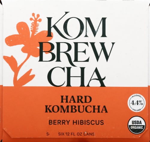 Kombrewcha Berry Hibiscus Hard Kombucha Perspective: right