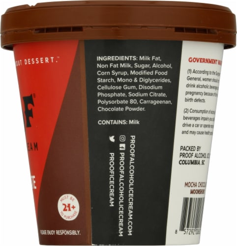 PROOF® Mocha Chocolate Moonshine Alcohol Ice Cream Perspective: right