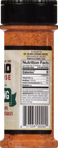 St. Elmo Steak House World Famous Seasoning Perspective: right