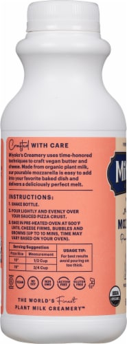 Miyoko's Creamery Pourable Plant Milk Mozzarella Perspective: right