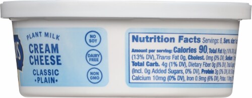 Miyoko's Creamery Classic Plain Plant Milk Cream Cheese Perspective: right