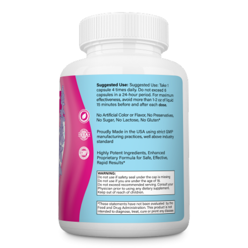 Mommy Knows Best® Goat's Rue Breastfeeding Supplement Vegetarian Capsules Perspective: right
