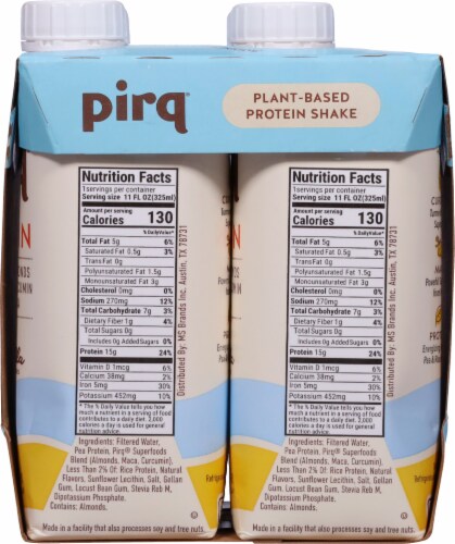 Pirq® Golden Vanilla Plant-Based Protein Shake Perspective: right