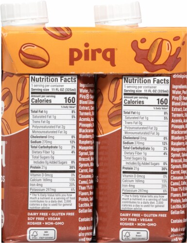 Pirq® Caramel Coffee Plant-Based Protein Shake Perspective: right