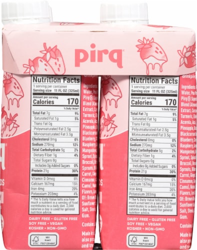 Pirq Strawberry Protein Shake Perspective: right