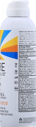 Bare Republic Vanilla-Coco Mineral Sunscreen Spray SPF 50 Perspective: right