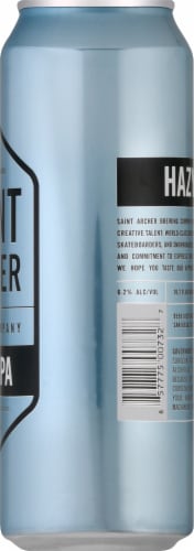 Saint Archer Brewing Company Hazy IPA Beer Perspective: right