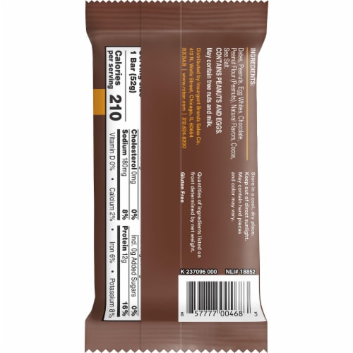 RXBAR Peanut Butter Chocolate Protein Bar Perspective: right