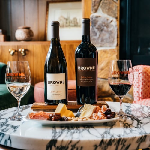Browne Family Vineyards Bitner Estate Cabernet Sauvignon Washington Red Wine Perspective: right