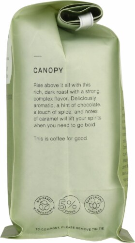Common Voice Canopy Dark Roast Whole Bean Coffee Perspective: right