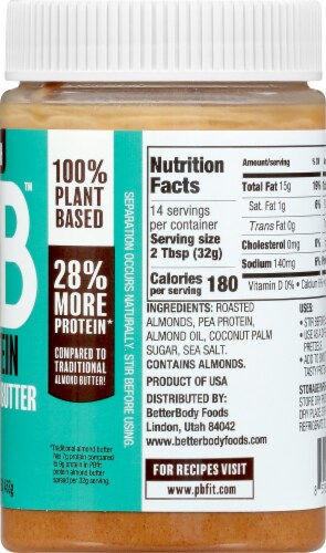 BetterBody Foods PB Fit Almond Spread Perspective: right