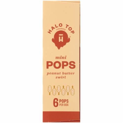 Halo Top Pops Peanut Butter Swirl Ice Cream Pops 6 Count Perspective: right