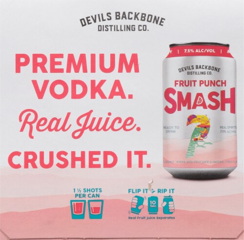 Devils Backbone Distilling Co. Fruit Punch Smash Ready to Drink Cocktail Perspective: right
