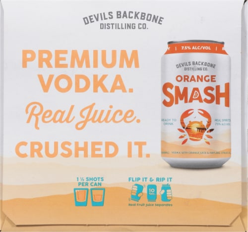 Devils Backbone Brewing Company Orange Smash Spiked Seltzer Perspective: right