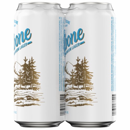 Devils Backbone Brewing Company Backbone Premium Lager Beer Perspective: right