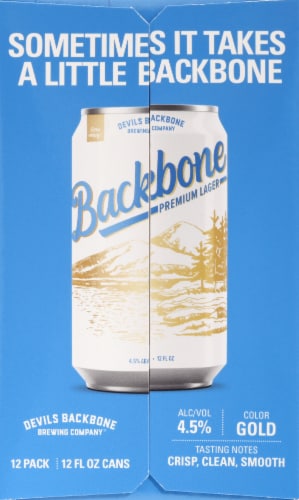 Devils Backbone Brewing Company Backbone Premium Lager Perspective: right