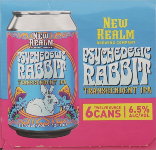 New Realm Psychedelic Rabbit IPA Craft Beer Perspective: right